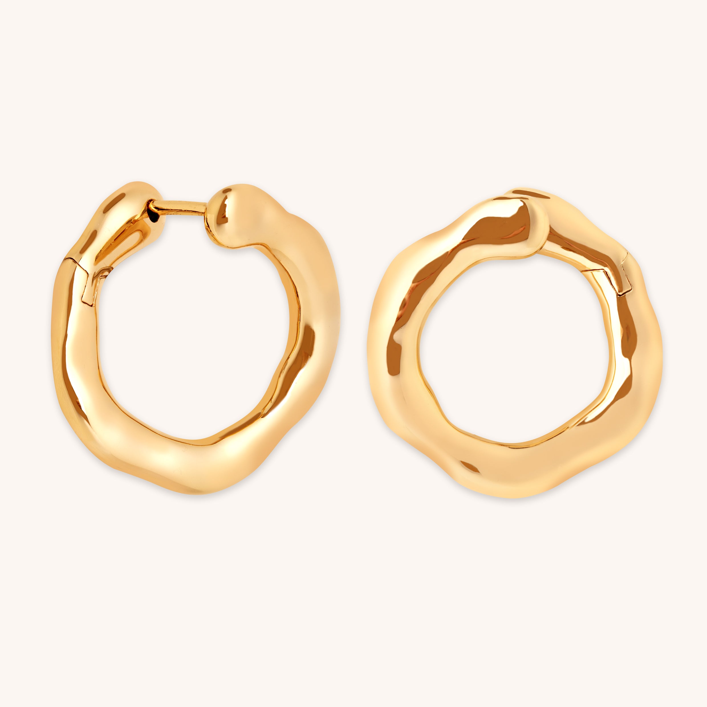 Molten Orbit Large Hoops in Gold-Astrid &amp; Miyu