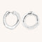 Molten Orbit Large Hoops in Silver-Astrid &amp; Miyu