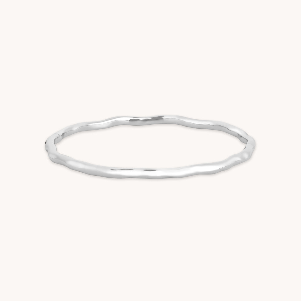 Molten Bangle in Silver-Astrid &amp; Miyu
