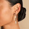Molten Pearl Drop Studs in Silver-Astrid &amp; Miyu