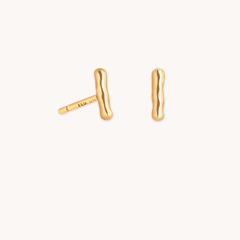 Molten Bar Studs in Gold-Astrid &amp; Miyu