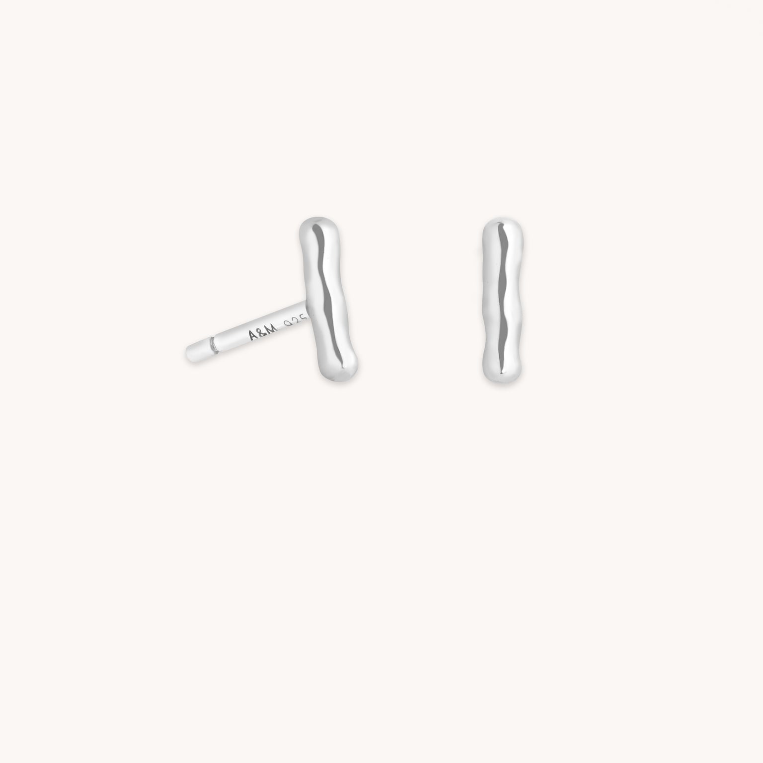 Molten Bar Studs in Silver-Astrid &amp; Miyu