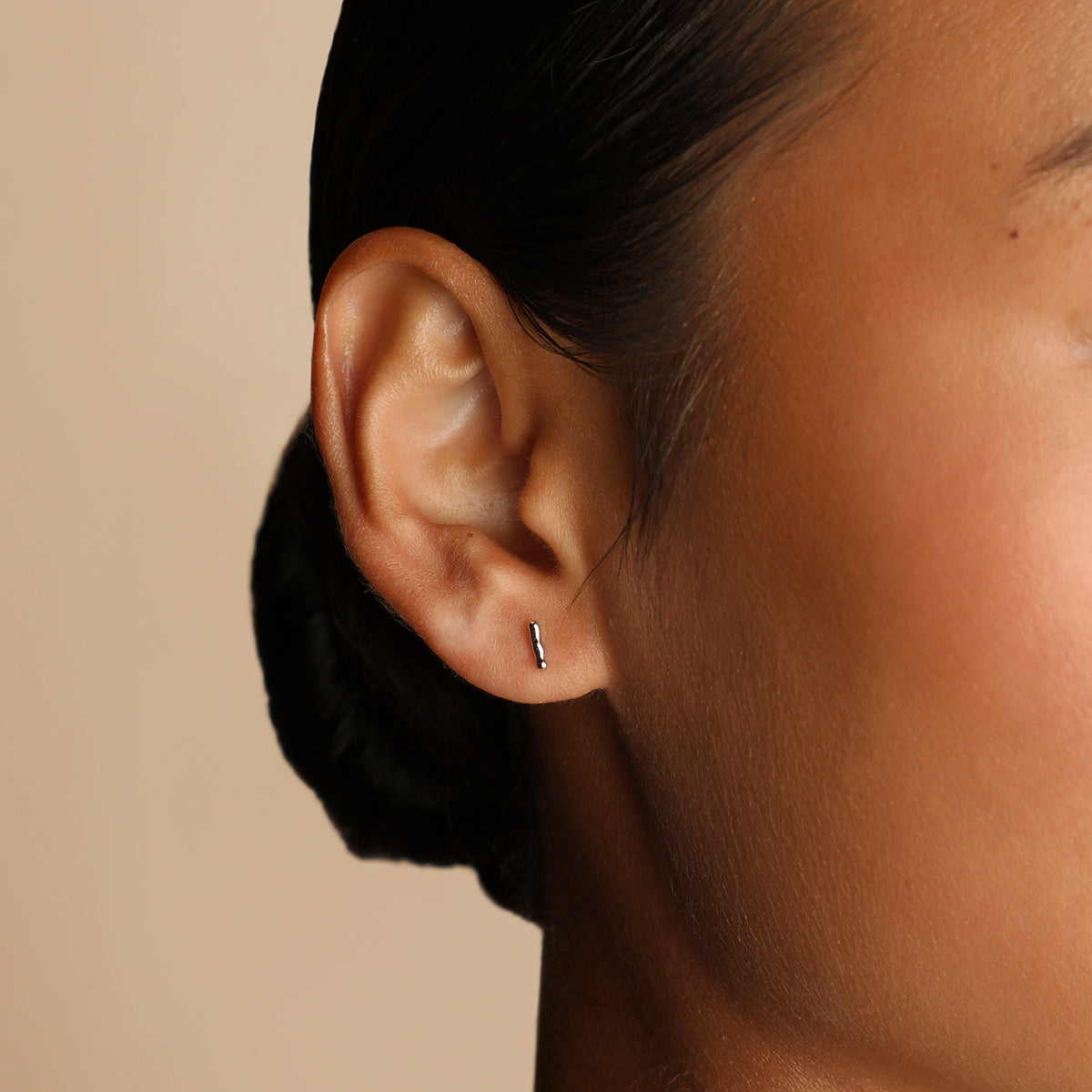 Molten Bar Studs in Silver-Astrid &amp; Miyu