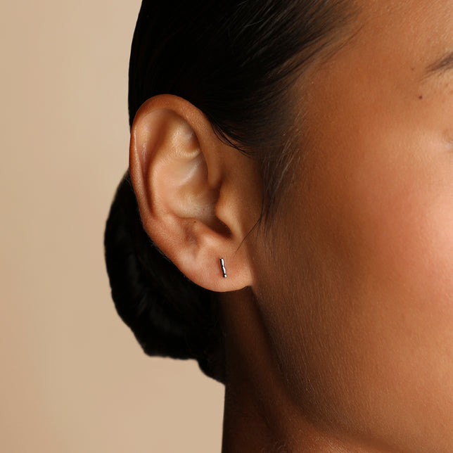 Molten Bar Studs in Silver-Astrid &amp; Miyu