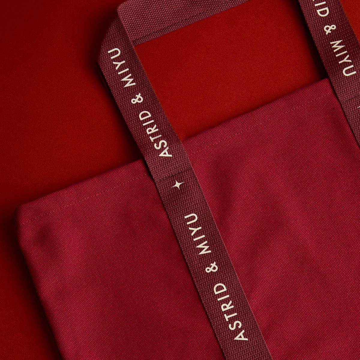 Red Cotton Tote Bag | Astrid & Miyu