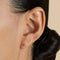 Floating Diamond Large Piercing Stud in Solid White Gold-Astrid &amp; Miyu