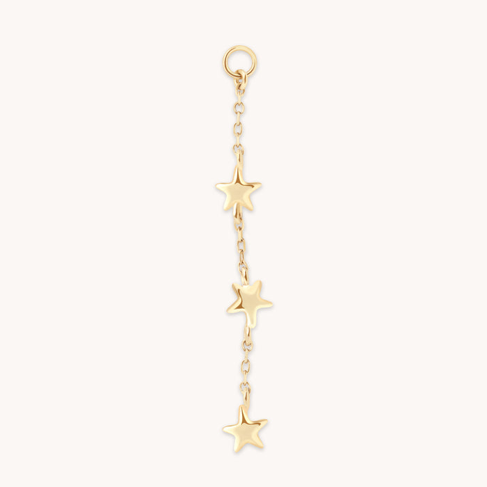 Multi Star Piercing Chain in Solid Gold-Astrid &amp; Miyu
