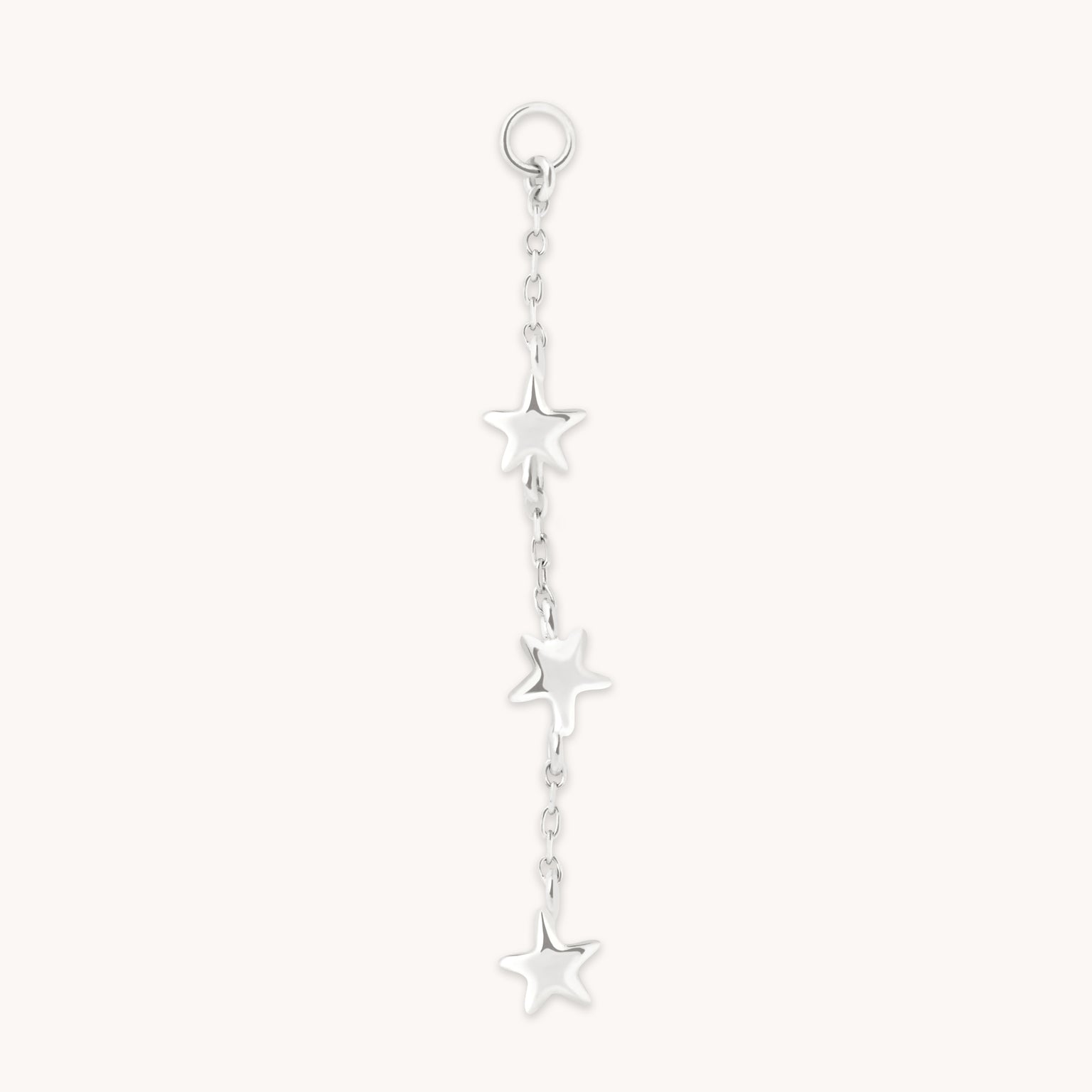 Multi Star Piercing Chain in Solid White Gold-Astrid &amp; Miyu