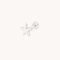 Star Large Piercing Stud in Solid White Gold-Astrid &amp; Miyu
