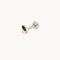 Black Crystal Double Marquise Titanium Piercing Stud in Gold-Astrid &amp; Miyu