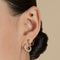 Black Crystal Double Marquise Titanium Piercing Stud in Gold-Astrid &amp; Miyu