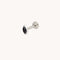 Black Crystal Marquise Titanium Piercing Stud in Platinum-Astrid &amp; Miyu