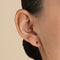 Black Crystal Marquise Titanium Piercing Stud in Platinum-Astrid &amp; Miyu