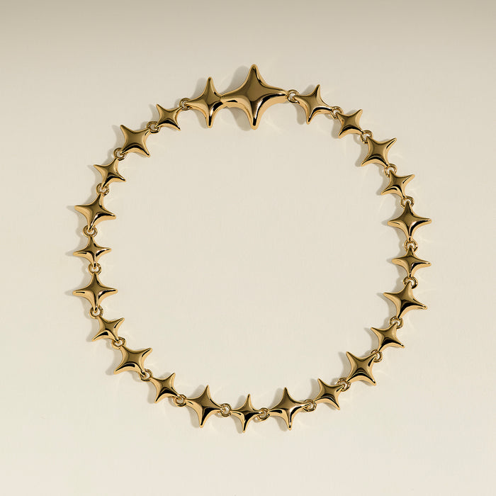 Cosmic Star Chain Bracelet in Gold