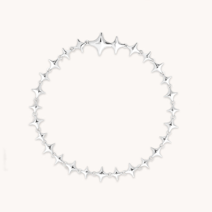 Cosmic Star Chain Bracelet in Silver-Astrid &amp; Miyu