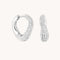 Wave Crystal Hoops in Silver-Astrid &amp; Miyu
