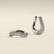Wave Pavé Crystal Hoops in Silver-Astrid &amp; Miyu