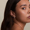 Wave Pavé Crystal Hoops in Silver-Astrid &amp; Miyu