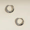 Wave Pavé Crystal Hoops in Silver-Astrid &amp; Miyu