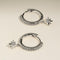 Twilight Star Pavé Hoops in Silver-Astrid &amp; Miyu