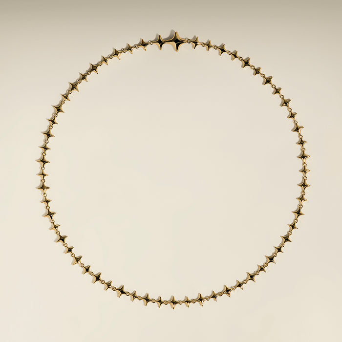 Cosmic Star Chain Necklace in Gold-Astrid &amp; Miyu