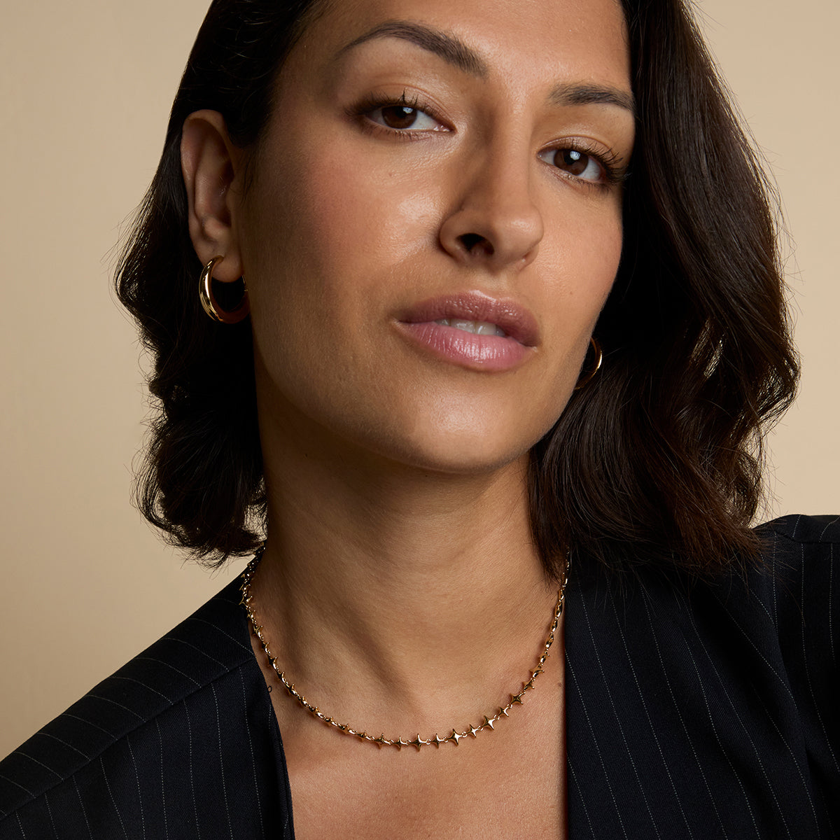 Cosmic Star Chain Necklace in Gold-Astrid &amp; Miyu