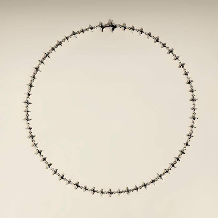 Cosmic Star Chain Necklace in Silver-Astrid &amp; Miyu