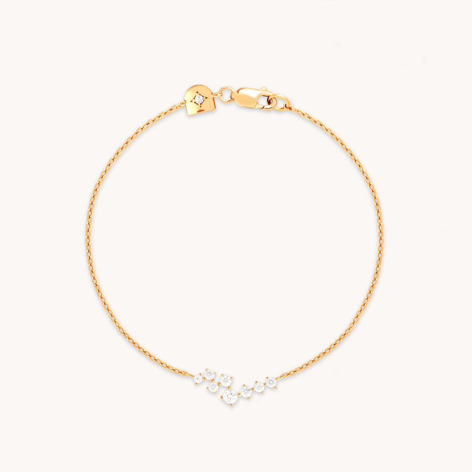Crystal Scatter Bracelet in Gold-Astrid &amp; Miyu