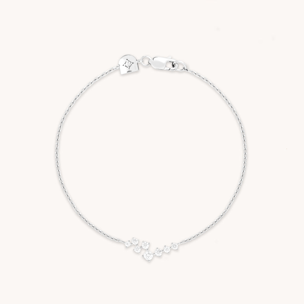 Crystal Scatter Bracelet in Silver-Astrid &amp; Miyu