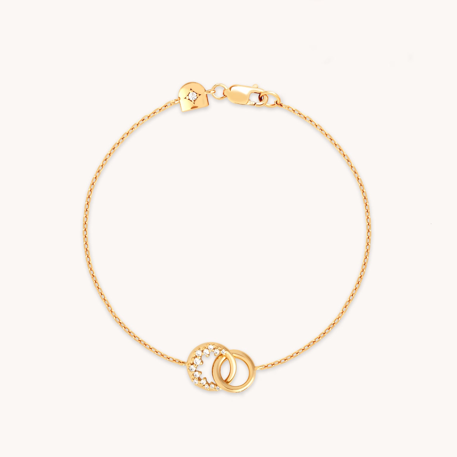 Orbit Crystal Pendant Bracelet in Gold-Astrid &amp; Miyu