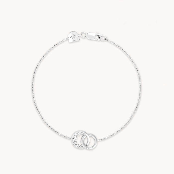 Orbit Crystal Pendant Bracelet in Silver-Astrid &amp; Miyu