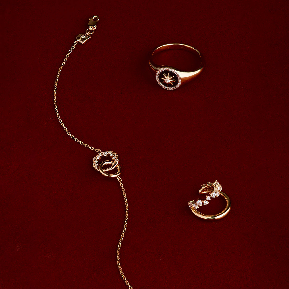 Illusion Spiral Ear Cuff in Gold-Astrid &amp; Miyu