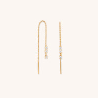 Crystal Thread Through Earrings in Gold-Astrid &amp; Miyu