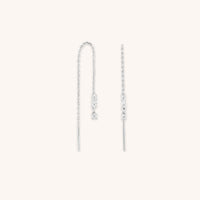 Crystal Thread Through Earrings in Silver-Astrid &amp; Miyu