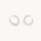 Orbit Pavé Crystal Hoops in Silver-Astrid &amp; Miyu