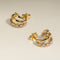 Illusion Spiral Huggies in Gold-Astrid &amp; Miyu