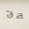 Illusion Spiral Huggies in Silver-Astrid &amp; Miyu