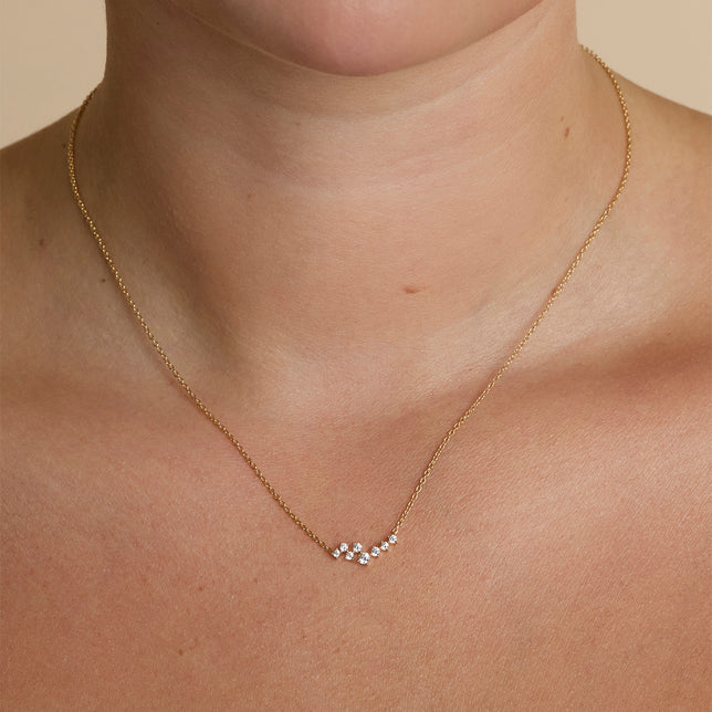 Crystal Scatter Necklace in Gold-Astrid &amp; Miyu