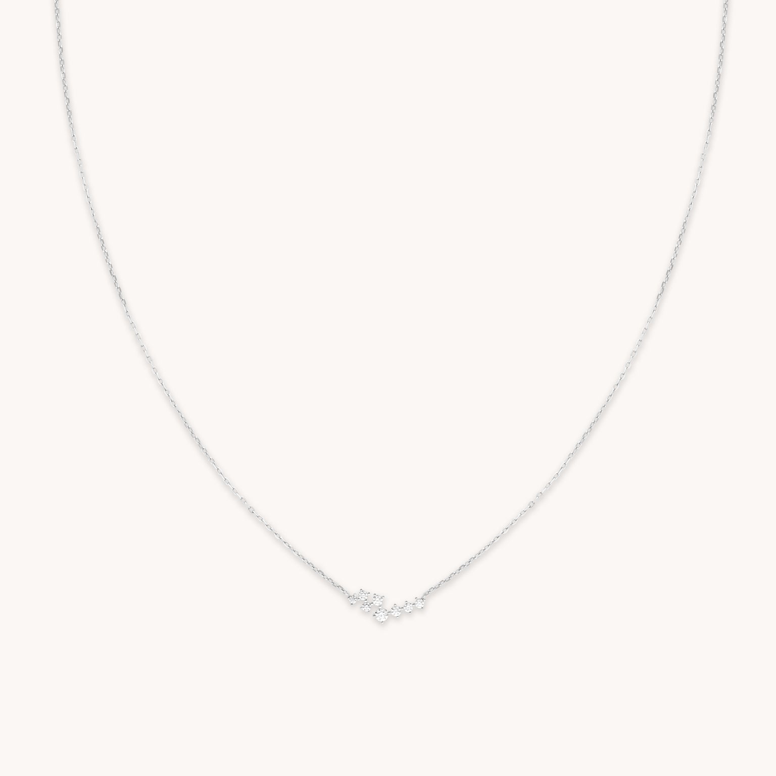 Crystal Scatter Necklace in Silver-Astrid &amp; Miyu