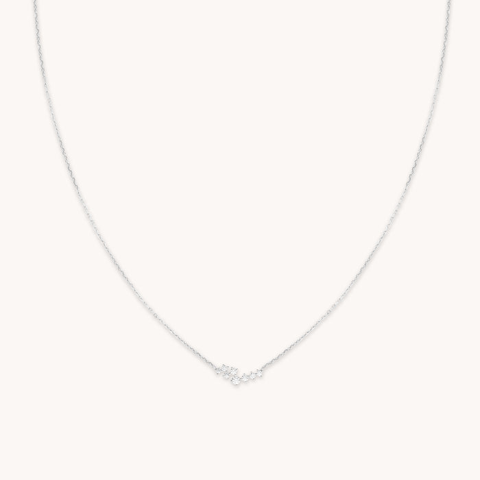 Crystal Scatter Necklace in Silver-Astrid &amp; Miyu