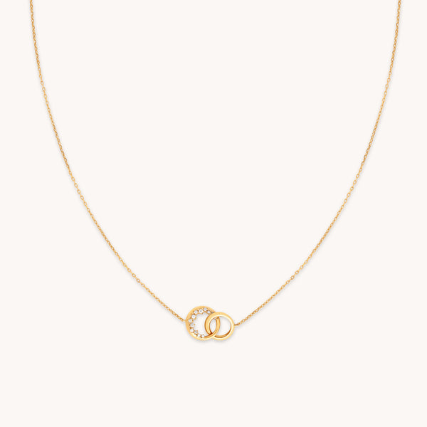 Orbit Crystal Pendant Necklace in Gold-Astrid &amp; Miyu