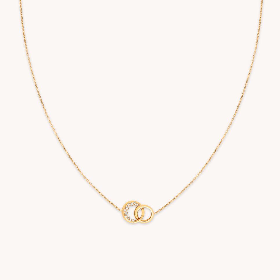 Orbit Crystal Pendant Necklace in Gold-Astrid &amp; Miyu