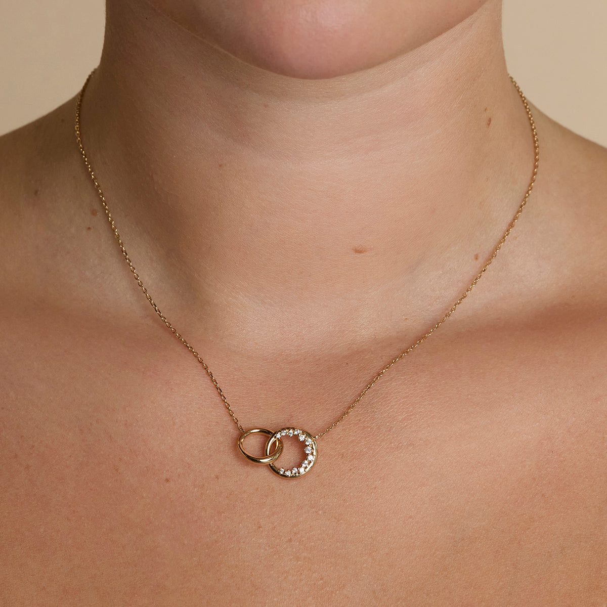 Orbit Crystal Pendant Necklace in Gold-Astrid &amp; Miyu