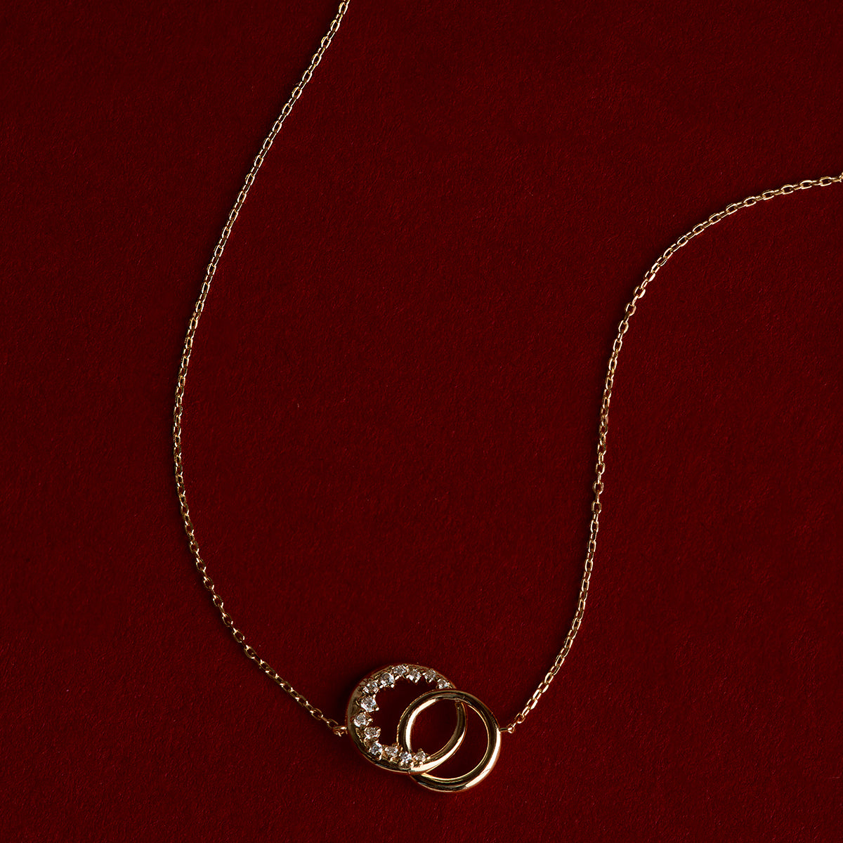 Orbit Crystal Pendant Necklace in Gold-Astrid &amp; Miyu