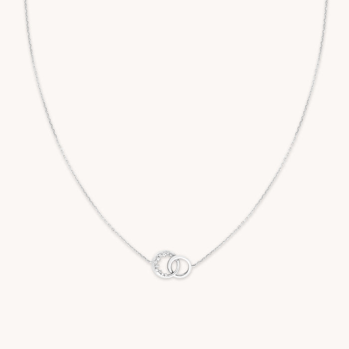 Orbit Crystal Pendant Necklace in Silver-Astrid &amp; Miyu