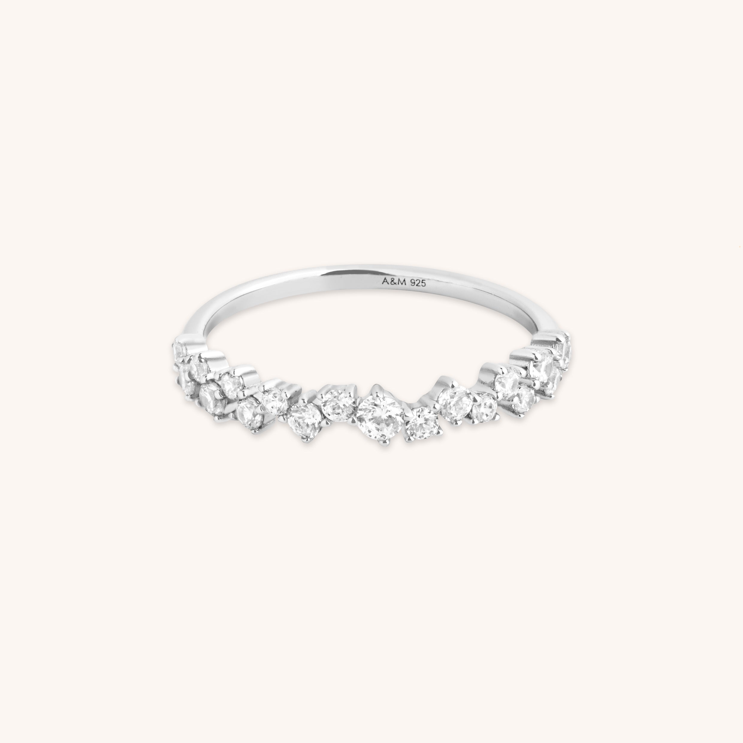 Crystal Scatter Band Ring in Silver-Astrid &amp; Miyu