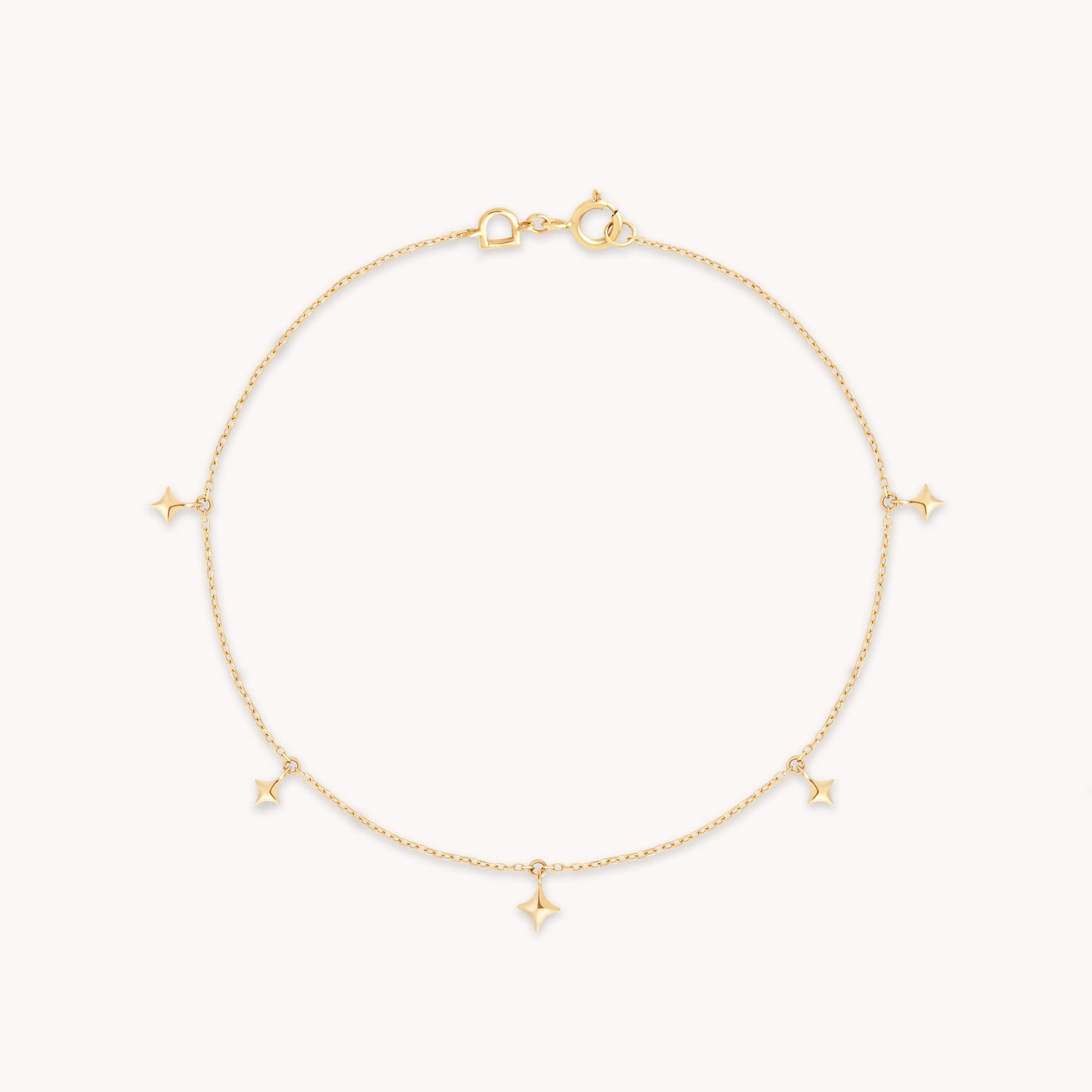 Cosmic Star Charm Bracelet in Solid Gold-Astrid &amp; Miyu