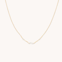 Diamond Cluster Molten Necklace in Solid Gold-Astrid &amp; Miyu