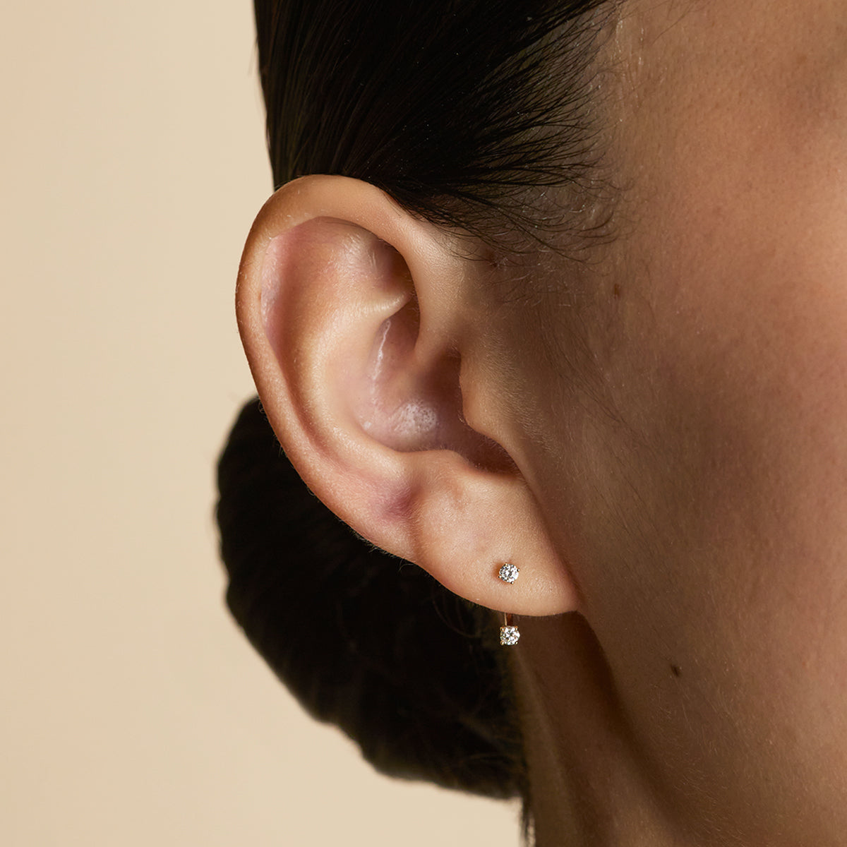 Diamond Ear Jacket in Solid Gold-Astrid &amp; Miyu