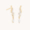 Diamond Wave Charm Studs in Solid Gold-Astrid &amp; Miyu